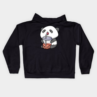 Kawaii Cute Anime Panda Otaku Japanese Bubble Boba Tea Gifts Kids Hoodie